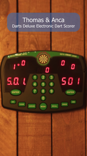 Dart Scorer Scorer Darts Deluxe Scoreboard Electronic with Winmau Broadside Dart - Video 1 of 1