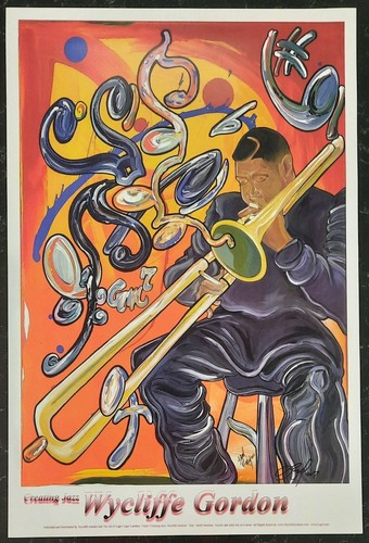 Creating Jazz Wycliffe Gordon Jazz Kunstdruck Künstler signiert Ligel Lambert 36x24 - Bild 5 von 5