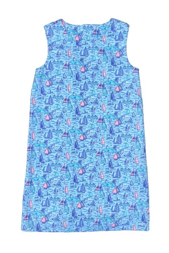 Girls 10 Vineyard Vines Knee Length Sleeveless Sailboat Dress EUC Crisp & Clean - Bild 1 von 2