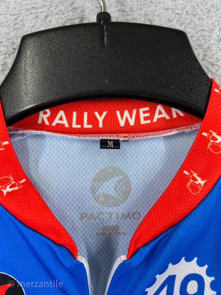 Camiseta deportiva de ciclismo Pactimo adulto mediana azul roja Great Western Bicycle Rally Paso Ro Foto 3 de 4