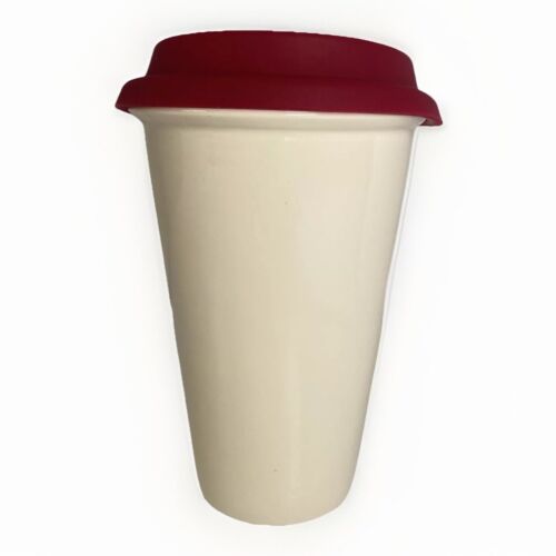Lenox Vacaciones Navidad Térmica Viaje Café Porcelana Taza Monograma J Rojo - Imagen 3 de 6