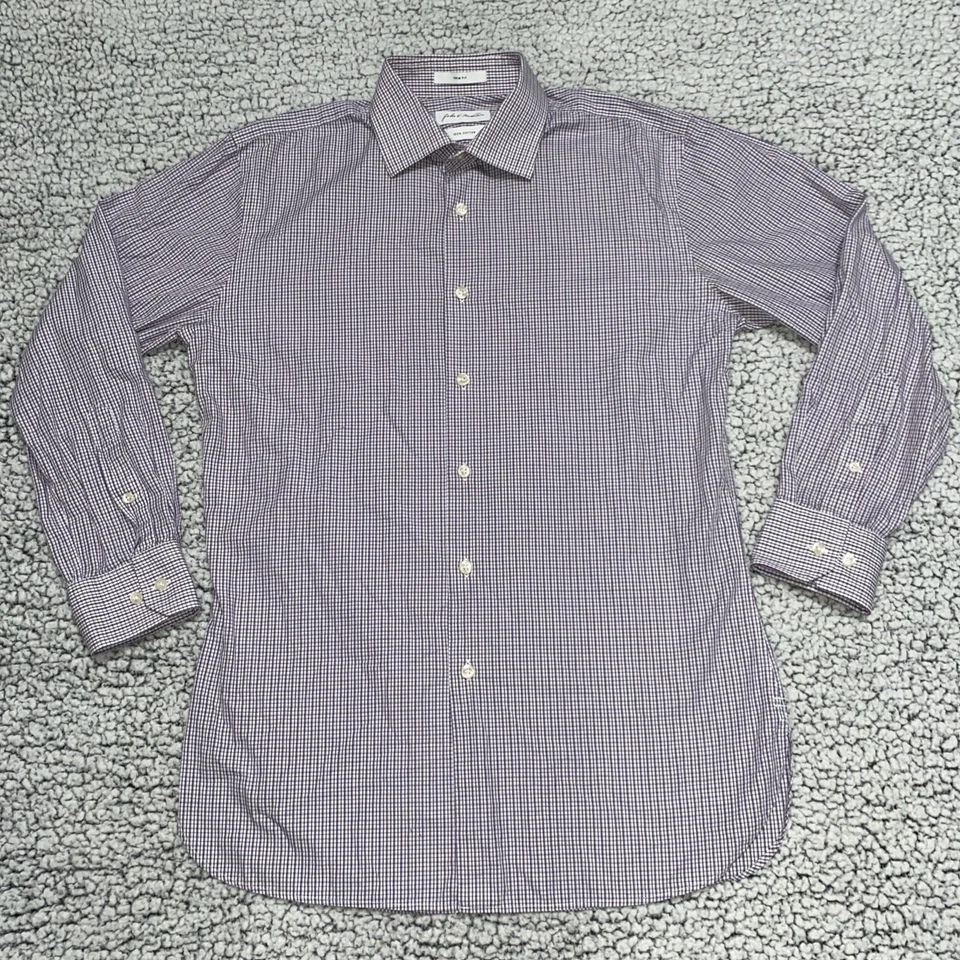 John W Nordstrom Dress Button Down Shirt Mens 15 32/33 S Trim Fit - Image 2 of 4
