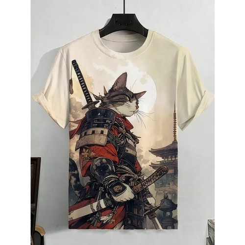 3D Funny Cat Shirt Unique Design Retro Round neck oversized Jersey - Picture 12 of 33