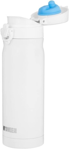 N'OVEEN TB811 BOTTIGLIA TERMICA 400ml THERMOS CALDO FREDDO BIANCO DOPPIA PARETE - Foto 2 di 5