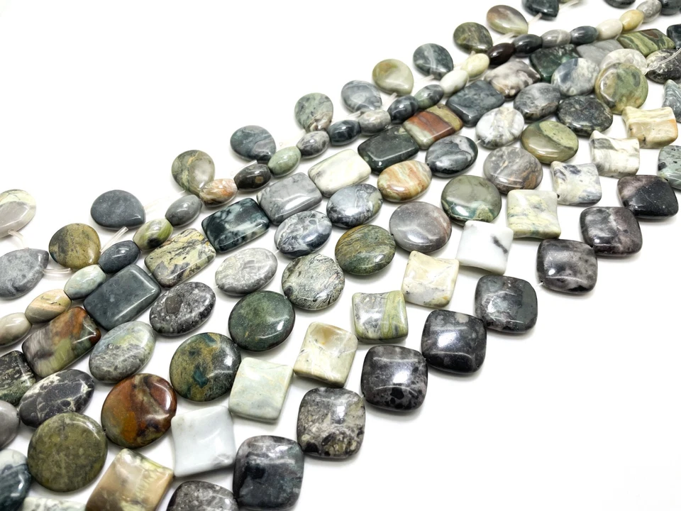 Natural Myanmar Burma Jasper Smooth Polished Gemstone Beads - PGS400 - Image 2 of 2