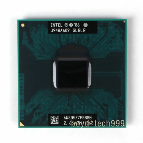 INTEL CORE 2 DUO P8800 PROCESSOR 2.66GHZ/3M/1066MHZ (SLGLR) Socket P CPU - Picture 1 of 2