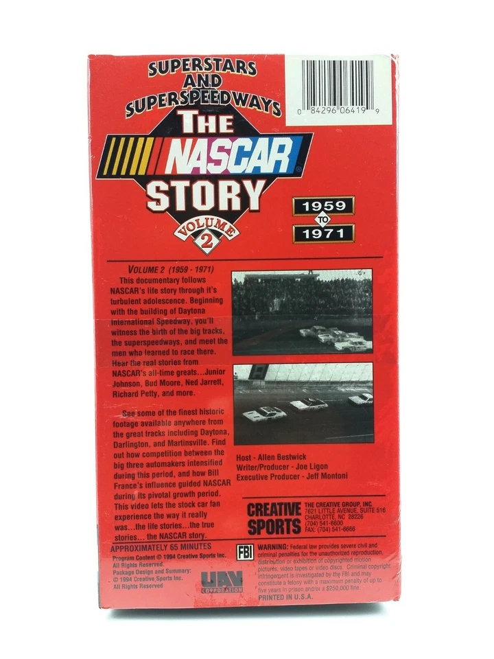 THE NASCAR STORY - VOL.1  & 2 (VHS 1993/1994) From Thunder Road To Victory Lane - Image 4 of 4