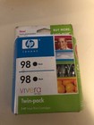 98 Black Ink Cartridge Twin Pack Includes 2 Cartridges - Read Description