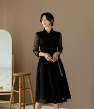 Lace Hanbok Korean Modernized Traditional Costume Fusion Modern Folk Dress