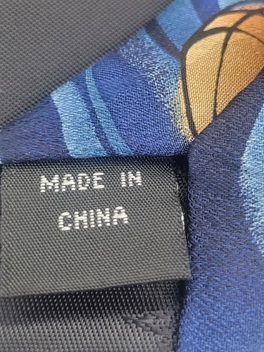 Corbata de seda J. Garcia Sunset Collection #53 | Estampado de baloncesto y llamas | O193 - Imagen 8 de 8