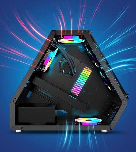 Micro ATX Computer Gaming Case Tempered Glass Gaming Computer Special-Shaped - Picture 5 of 11