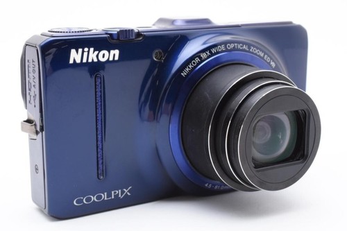 Nikon Coolpix S9300 16.0MP Digital Camera with battery Blue Japan - Picture 5 of 12