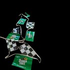 Nos Quaker State Motor Oil Racing Checkered Flags on String Garage Banner 16 ft