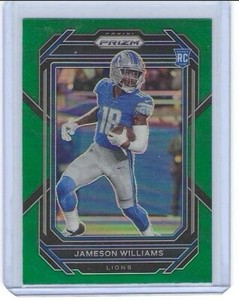2022 Panini Prizm Green Prizm #311 Jameson Williams RC Detroit Lions