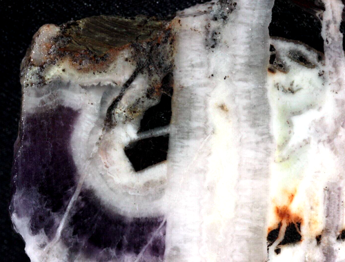 K-08 ~ 3.0oz Thick Slab Chevron Amethyst Lace Jasper/Agate~ Chihuahua, Mexico - Picture 8 of 11