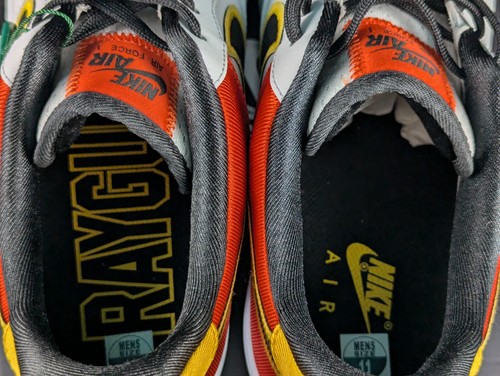 Nike Low Raygun Talla 11 Air Force 1 Blanco/Negro/Naranja Para Hombre Excelente Estado - Imagen 8 de 11