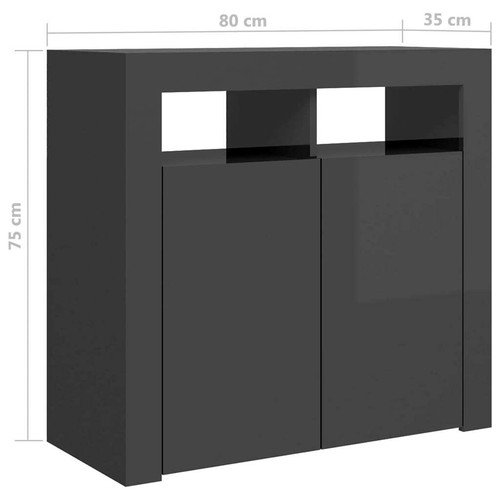 matt &High Gloss Cupboard Cabinet Display Sideboard Storage Door Glass LED Light - Picture 41 of 73