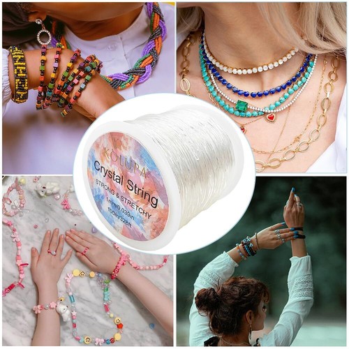 1mm Stretchy Bracelet String Elastic String for Bracelets Making, Crystal Clear - Picture 4 of 7
