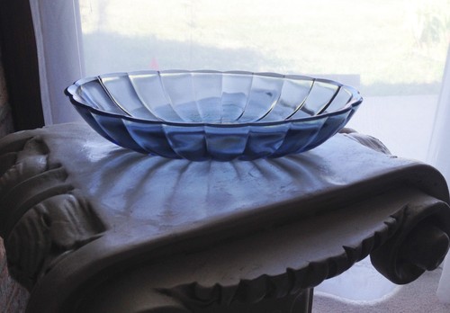 Fenton American Legacy Collection Federal Blue 8" Oval Relish Dish #1618 FB - Picture 4 of 10