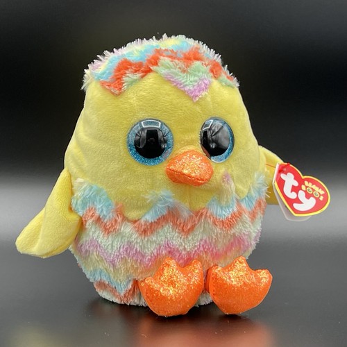Ty Beanie Boos CORWIN Easter Chick in Colorful Decorated Egg Plush 6 inches NWT - Picture 3 of 8