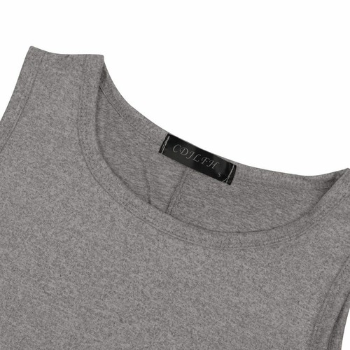 Women Sleeveless Casual T Shirt Dress Pocket Swing Beach Loose Tank Dress Top - Picture 10 of 16