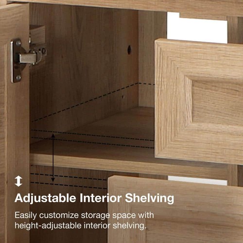 Home Decorators Single Sink Vanity 48" Dual-Hardware, Predrilled Weathered Tan - Picture 9 of 12