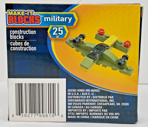 LOT 2 Make-It Blocks Military Construction Blocks Airplane Vehicle NEW Set - Picture 13 of 14