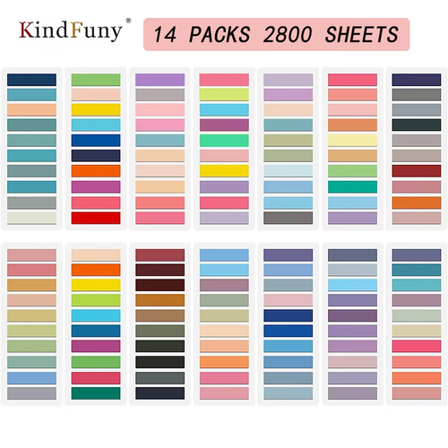 2800Pc Sticky Notes Index Tabs Self Adhesive Page Markers Transparent Waterproof - Picture 9 of 13