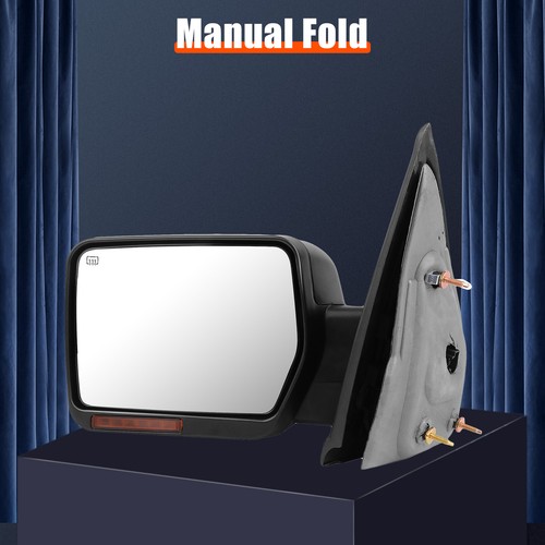 Left Tow Side Mirror Power Heated LED Signal Light For 2007-2014 Ford F150 - Picture 7 of 7
