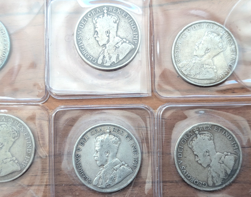 lot of 20 old Canadian & Newfoundland silver 50 cent coins - scarce dates - Picture 9 of 13