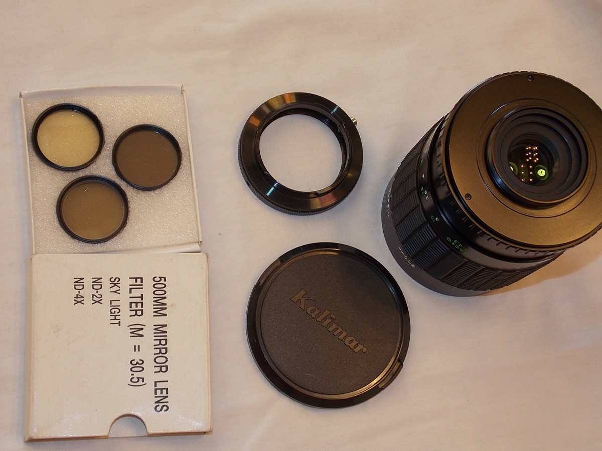 KALIMAR MC MIRROR LENS 500mm f/8.0 Near Mint w/ Olympus KALIMAR MC MIRROR LENS 500mm f/8.0 Near Mint w/ Olympus