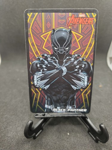 Marvel Comics Coin Pusher Cards Rare Avenges Black Panther 008 Round 1 Barcoded - Picture 3 of 4