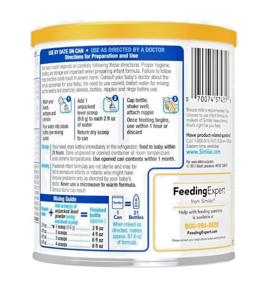 2 latas de fórmula en polvo Similac Neosure de 13,1 oz para prematuros - caducidad 2026+ Foto 2 de 4