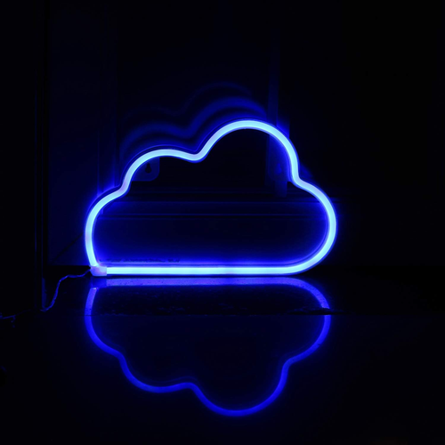 LED Neon Signs Blue Cloud Wall Decorative Night Light for Kids Bedroom Battery a - Picture 10 of 12