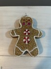 Christopher Radko Celebrations Glitter Gingerbread Man Glass Ornament 2008 