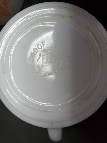 Lote de Taza de Vidrio de Leche Bowlers & The Boss Vintage Federal Anchor Hocking - Imagen 6 de 12