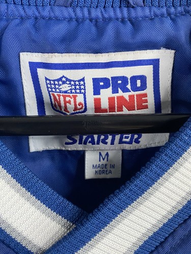 starter Dallas Cowboys NFL Jacket Mens Medium Blue NFL Pro Line Starter Pullover - Picture 3 of 7