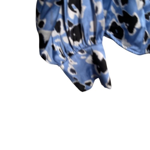 Zara Blouse Women's Small Button Up Collared Printed Long Sleeve Shirt Top - Picture 6 of 11