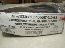 MAXIFLEX ULTIMATE ADVANCED TECHNOLOGY GLOVES SZ. 9 (L) STYLE #34-874--12 PAIR