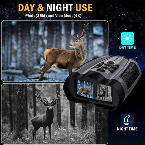 3.5in LCD IR 850nm Night Vision Binocular 4K HD Hunting 10X Digital Zoom Goggles - Picture 9 of 16
