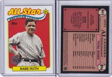 2024 Topps Baseball Card #89ASB-17 Babe Ruth New York Yankees NM+
