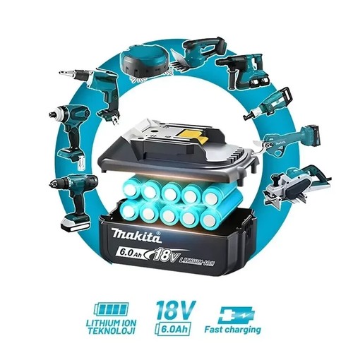 Pour Makita 18V 6.0Ah Li-Ion LXT BATTERIE BL1860 6AH batterie étoile neuve- - Bild 4 von 6