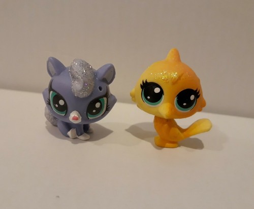 LPS GLITTERY Small & Mini lot Monkey 2384 Bunny Rabit Cat Dog Yellow Bird Tweet - Picture 6 of 8