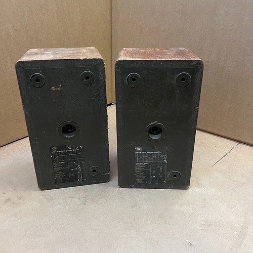 Matched Pair Vintage SABA 40L Teak Hifi Bookshelf Speakers w/ Grill *Working* - Picture 4 of 6