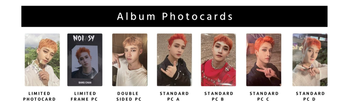 Stray kids Bang chan NOEASY NOISY Official Photo card PC