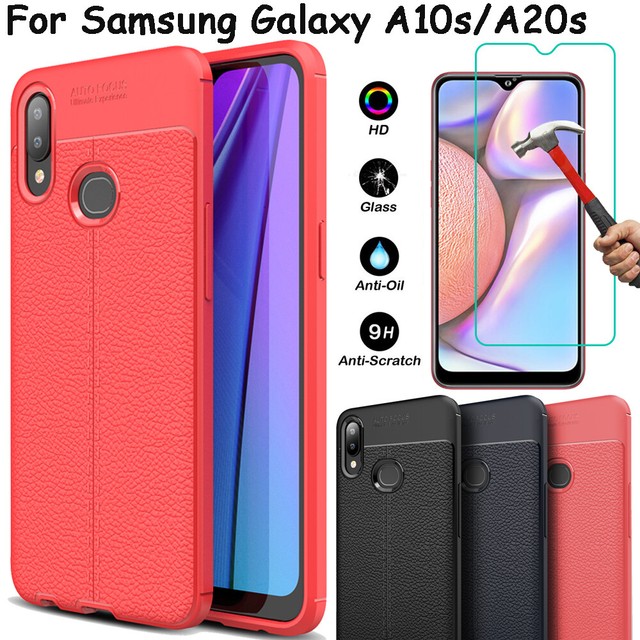 For Samsung Galaxy A10s/A20s Shockproof Soft TPU Back Case Cover+Tempered Glass For Samsung Galaxy A10s/A20s Shockproof Soft TPU Back Case Cover+Tempered Glass