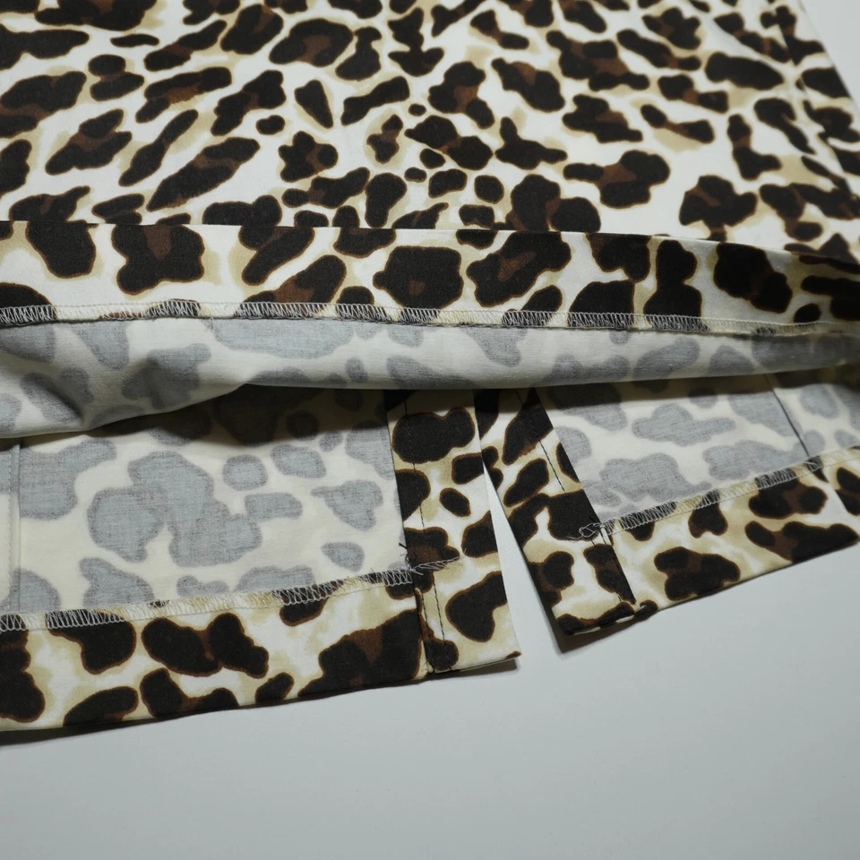 Jones New York 紧身连衣裙女式 8 签名弹力棕色猎豹无袖 — 第 4/4 张图片