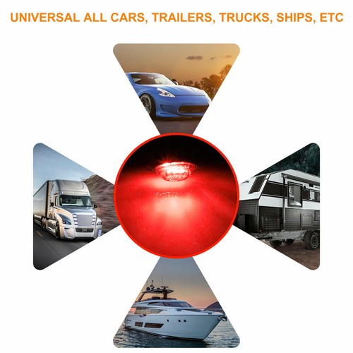 50pcs 3/4" Smoked LED Bullet Light Mini Truck Trailer Red Side Marker Lights 12V - Picture 7 of 8