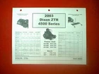 DIXON ZTR ZERO TURN MODELS ZTR 4515B ZTR 4516K ZTR 4518K PARTS MANUAL DATED 2003