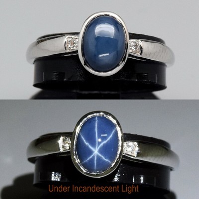 Details about 7x5mm Natural 6 Ray Blue Star-Sapphire Ring With Topaz in 925 Sterling Silver Details about 7x5mm Natural 6 Ray Blue Star-Sapphire Ring With Topaz in 925 Sterling Silver